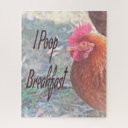 Huhn I kack Breakfast Funny Spaß Puzzle (Vertikal)