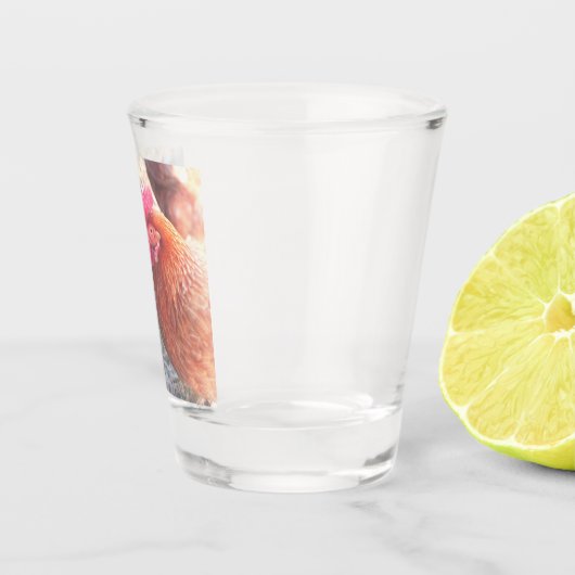 Huhn I kack Breakfast Funny Spaß Schnapsglas (Rechts)