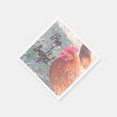 Huhn I kack Breakfast Funny Spaß Serviette (Ecke)