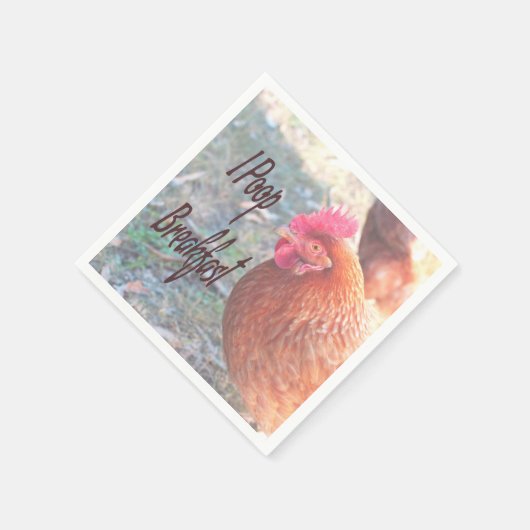 Huhn I kack Breakfast Funny Spaß Serviette (Ecke)