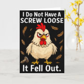 Huhn, ich habe wohl einen Dachschaden, Lustig, Wit Karte (Gelbe Blume)