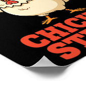 Huhn, ich liebe Chicken Strips! Lustiger Hühnerhum Poster (Ecke)