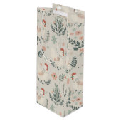 Huhn im Garten Geschenktüte Für Weinflaschen (Vorderseite Schrägansicht)