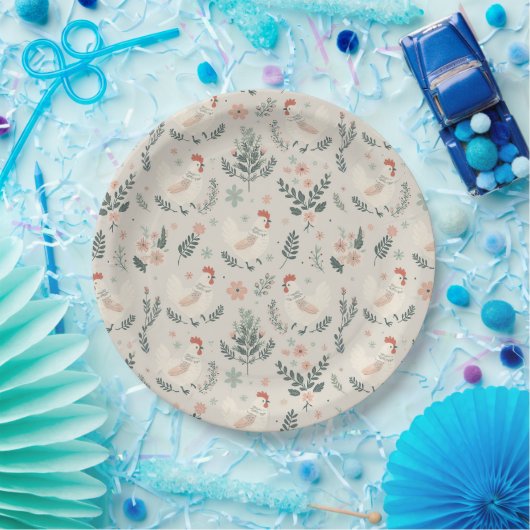 Huhn im Garten Pappteller (Party)