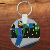 Huhn im Regen - Bock Keyring! Schlüsselanhänger (Vorderseite)