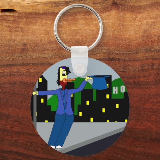 Huhn im Regen - Bock Keyring! Schlüsselanhänger (Vorderseite)