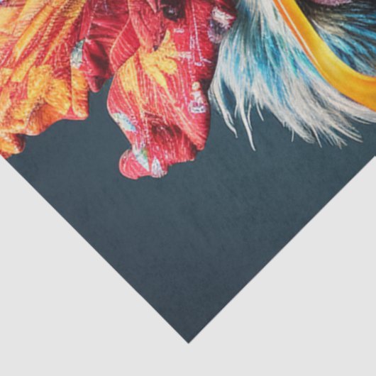 Huhn in Red Glasses Wackadoodle Decoupage Seidenpapier (Detail)