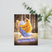 Huhn in Tutu Einladungspostkarte (Stehend Vorderseite)