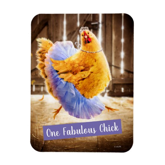 Huhn in Tutu Magnet (Vertikal)