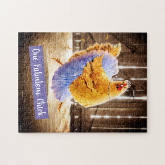 Huhn in Tutu Puzzle (Horizontal)