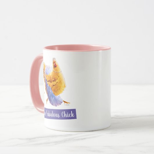 Huhn in Tutu Tasse (Vorderseite Links)