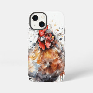 Huhn iPad iPhone Hülle Wasserfarbe Henne Hahn