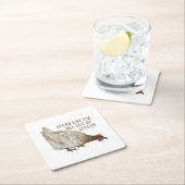 Huhn ist alles außer Kontrolle Rechteckiger Pappuntersetzer (Vor Ort)