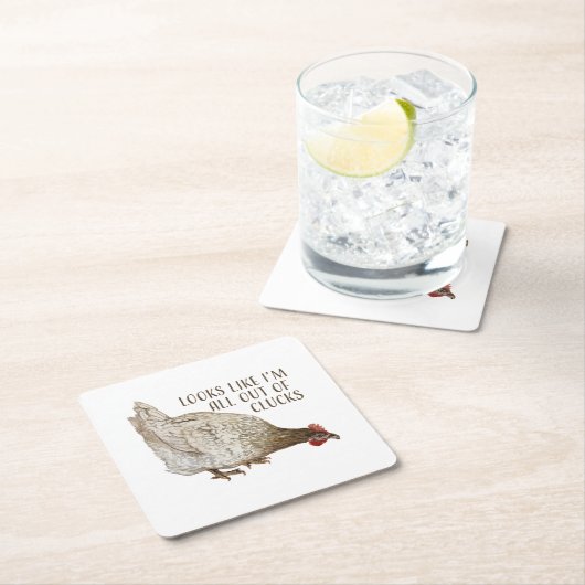 Huhn ist alles außer Kontrolle Rechteckiger Pappuntersetzer (Vor Ort)