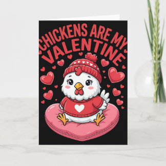Huhn ist mein Valentinstag Hühnerliebhaber Paar  Karte