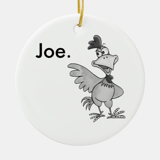 Huhn-Joe-Verzierung Keramikornament (Vorne)
