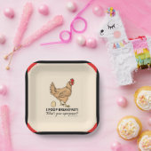 Huhn Kacke Frühstück Funny Border Paper Teller (Party)