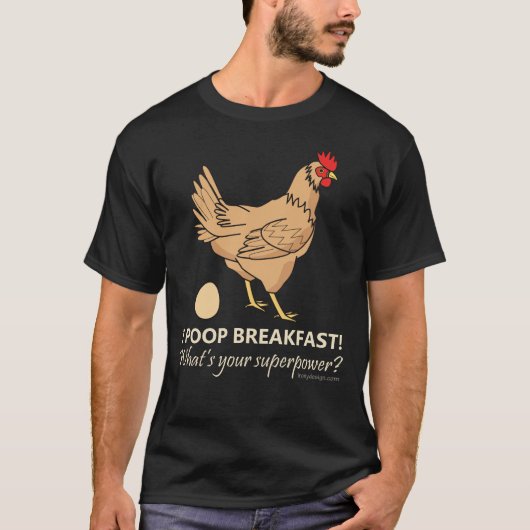 Huhn Kacke Frühstück Funny Dark T-Shirt (Vorderseite)