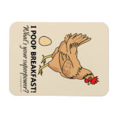 Huhn Kacke Frühstück Funny Design Beige Magnet (Horizontal)