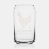 Huhn Kacke Frühstück Funny Design Dosenglas (Rückseite)