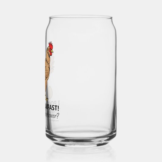 Huhn Kacke Frühstück Funny Design Dosenglas (Links)