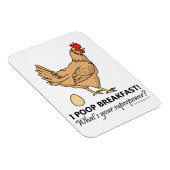 Huhn Kacke Frühstück Funny Design Magnet (Rechte Seite)