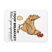 Huhn Kacke Frühstück Funny Design Magnet (Horizontal)