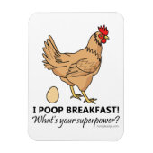 Huhn Kacke Frühstück Funny Design Magnet (Vertikal)