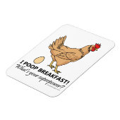 Huhn Kacke Frühstück Funny Design Magnet (Linke Seite)