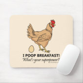 Huhn Kacke Frühstück Funny Design Mousepad (Mit Mouse)