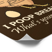 Huhn Kacke Frühstück Funny Design Poster (Ecke)