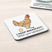 Huhn Kacke Frühstück Funny Design Untersetzer (Linke Seite)