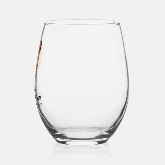 Huhn Kacke Frühstück Funny Design Weinglas Ohne Stiel (Links)