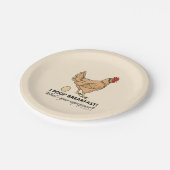 Huhn Kacke Frühstück Funny Paper Teller (Schrägansicht)