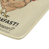 Huhn kackt Frühstücks-lustigen Entwurf Brown Schneidebrett (Ecke)