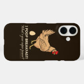 Huhn kackt Frühstücks-lustigen Entwurf Case-Mate iPhone Hülle (Rückseite (Horizontal))