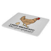 Huhn kackt Frühstücks-lustigen Entwurf Schneidebrett (Ecke)