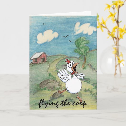 Huhn Karte (Gelbe Blume)