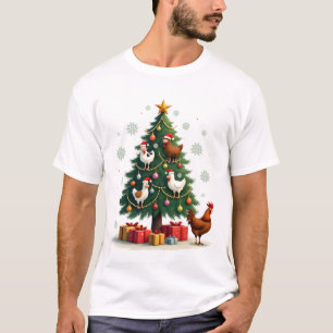 Huhn Kuh Ziege Pferd Bauernhof Tier Bauer Weihnach T-Shirt