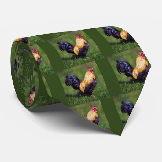 Huhn-Kunst-Stuart-Zwerghuhn-Hahn Krawatte (Gerollt)