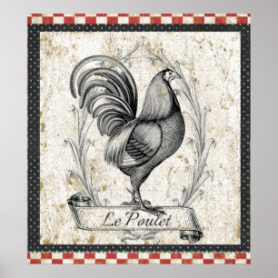 Huhn Le Poulet Vintage Poster