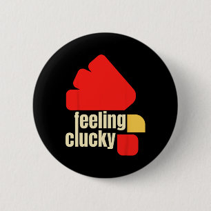 Huhn Liebhaber, der sich glucksend fühlt Button