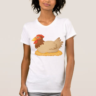 Huhn liegt auf Eiern Damen T-Shirt