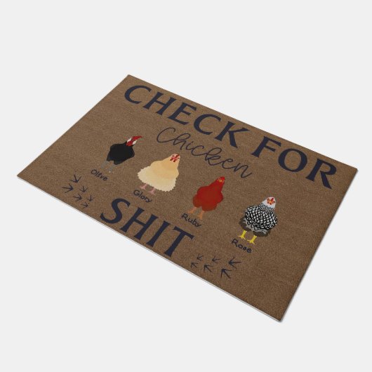 Huhn Lover Doormat | Bauernmatte Fußmatte (Schrägansicht)
