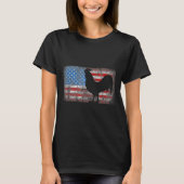 Huhn Lover Grunge American Flag USA T-Shirt (Vorderseite)