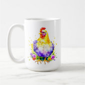 Huhn Lover mit Kaffee gespeist Kaffeetasse (Links)