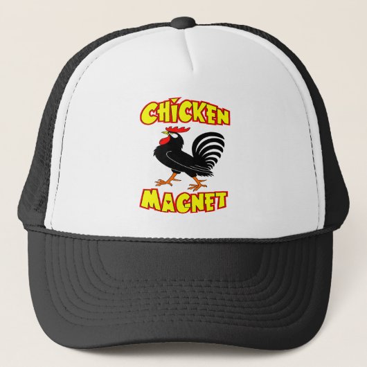 Huhn-Magnet-Hahn Truckerkappe (Vorderseite)