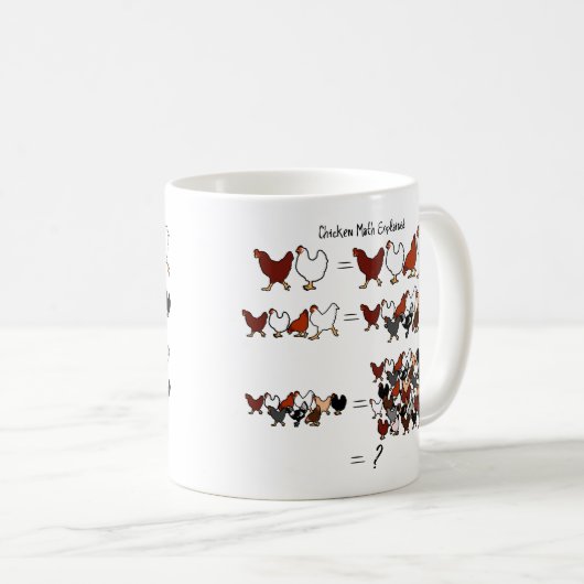 Huhn-Mathe-Tasse Kaffeetasse (VorderseiteRechts)