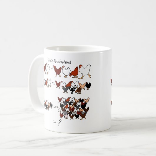 Huhn-Mathe-Tasse Kaffeetasse (Vorderseite Links)