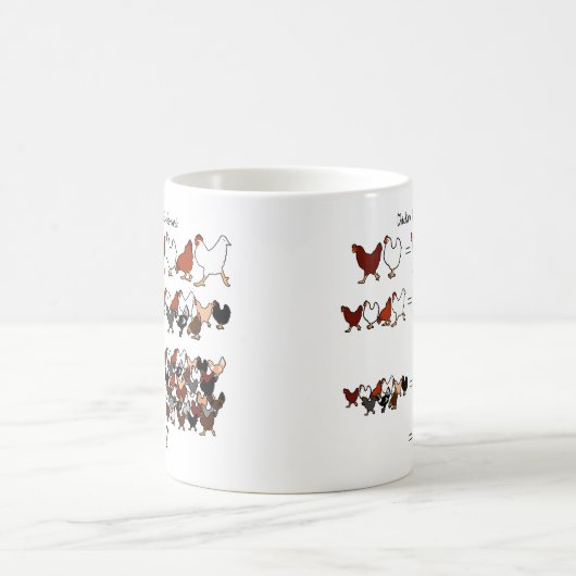 Huhn-Mathe-Tasse Kaffeetasse (Mittel)